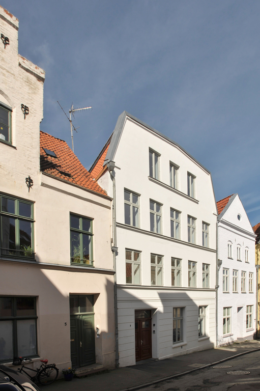 Sanierungsobjekt in der Altstadtstraße Große Altefähre in Lübeck Sanierte Gebäude in der Lübecker Altstadtstraße Große Altefähre